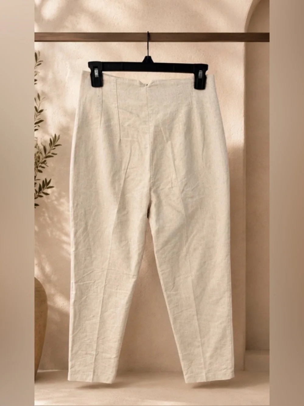 NEW ZARA RUSTIC HIGH-WAIST TROUSERS SIZE M  🚨NO DISCOUNT